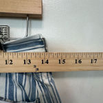 American Eagle Women's Blue Striped Denim Shorts Size 4 Mom Style Cuffed Hem Photo 5