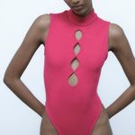 ZARA FUCHSIA CUT OUT BODYSUIT Photo 0