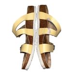 Birkenstock Birki’s Franca Popcorn Yellow Nubuck Leather Sandals size 8 narrow Photo 1