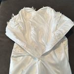 Women’s White Wedding Dress Zip Up Back Train Size 4 NWT Photo 8