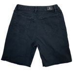 Liz Claiborne Vintage Bermuda Jean Shorts Women's 8R Black Cutoffs Stretch Denim Modest Grunge Photo 1
