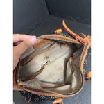 Dooney & Bourke Y2K  Black Brown Monogram Handbag Purse Leather Canvas‎ Photo 10