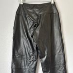Joie  High Tie Waist Straight Crop Faux Vegan Leather Pants Small Photo 4