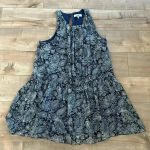 Likely  Bayard Paisley Round Neck Back Ruffle Tank Top Dress Sz 10 Photo 3