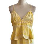 Future Collective Babydoll Yellow Maxi Dress Adjustable Straps & Ruffle Details Size 16 Photo 2