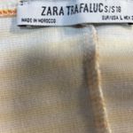 ZARA Yellow and White Striped Mini Dress tie shoulder spaghetti strap, size S Photo 5