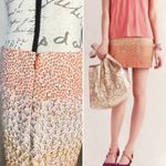 HD in Paris Anthropologie Ombré Embroidered Floral Linen Skirt - Size 4 Photo 3