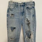 PacSun Mom Jeans Light Wash Distressed Ripped High Waisted Cropped Crop Ankle 24 Photo 3