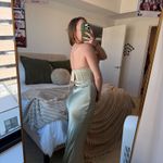 Meshki Dress - Satin Strapless Maxi Dress - Sage Photo 4