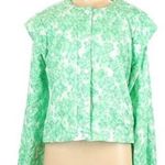 Cras Green White Quintacras Minty Quilted Bold Shoulder Jacket NWT 40 Green Wht Size undefined Photo 0