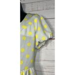 Lily White Gray & Yellow Polka Dot Square Neck Top | Women’s Large Photo 1