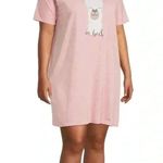 🆕 Plus Size Graphic Sleep Dress from Love at First Sight 2X🆕 Pink Photo 3