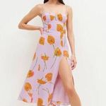 Reformation  Juliette Floral Midi Dress Lilac Women's Size 4 NWT Photo 0