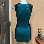Gracia  teal and black bodycon short dress Photo 4