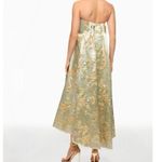 STAUD  Kennedy jacquard metalic floral midi dress Size 0 Photo 1