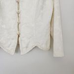 American Vintage Vintage David Rose Regencycore White Brocade Button Down Blouse L Photo 3