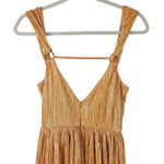 Sabina Musayev Alma Dress Mandarin Mini Size Medium Gold Metallic Photo 9