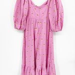 Farm Rio Embroidered Pineapples Pink Midi Dress Size Small NWT Photo 5