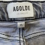 AGOLDE Nico High-Rise Skinny Jeans Washed Gray Black 25 Excellent Condition Photo 9