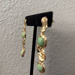 Alexis Bittar NWOT  Gold and Green Statement Earrings Photo 9