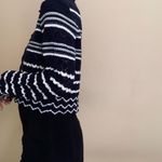 House of Harlow 1960 Navy & White Striped Knit Cropped Cardigan Sweater NWT Photo 3