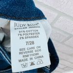Judy Blue Button Fly Distressed Boyfriend Jeans - Dark Blue Size 7/28 Photo 10