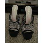 MIX‎X SHUZ BEDAZZLED slip On Heel Shoes Size 8 NEW Black Photo 4
