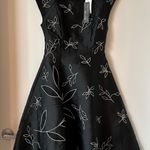 Sachin + Babi Fit & Flare Black Leaflet Couture Dress Size 0 NWT Photo 1