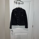 Lucky Brand  Black Washed Dark Denim Jacket Photo 9