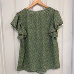 Max Studio NWOT  Floral Tie Neck Butterfly Sleeve Blouse Photo 3