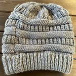 Light gray Ponytail Beanie & Dark Gray Beanie with Pom! Photo 3