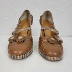 Isabella Fiore Womens Shoes Size 6.5 Brown Leather Snakeskin Embossed Strappy Photo 8