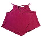 Almost Famous  Pink Pleated‎ Spaghetti Strap Tank Top Women's Size M Photo 2