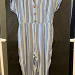 Abercrombie & Fitch Women’s Large Blue Striped Jumpsuit Casual Boho Chic*READ* Photo 0