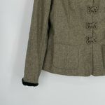 Carlisle Womens Green Vintage Mandarin Collar Frog Closure Blazer Jacket US 8 Photo 2