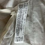 ZARA neutral tan camo linen blend cropped boxy fit short sleeve top size large Photo 7