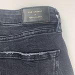 ZARA Womens Skinny Jeans Pearl Black USA 4 Denim Distressed Mid Rise Pockets Photo 2