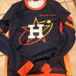 Womens Space City Houston Astros Long Sleeve Shirt Orange Photo 0