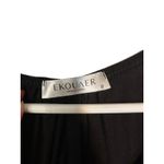 Ekouaer Black Short Sleeve Scoop Neck Ruched Sides Blouse Women Sz M Photo 5