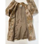 Jennifer Moore  Taupe Floral Watercolor Print  Linen Jacket Blazer Sz… Photo 6