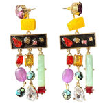 Chandelier Dangle Jeweled Earrings Multi Photo 0