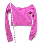 Vintage Cropped Off Shoulder Sweatshirt Pink Size undefined Photo 7