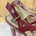 Pour La Victoire Pour le Victoire Burgundy Patent Leather Platform Strappy Heels 9 Photo 4