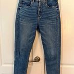 Loft  6/28 The Skinny Blue Jeans Raw Hem Photo 0