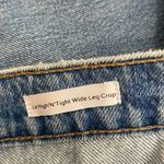 frame denim frame le high 'n' tight wide-leg crop jeans downpour rips Photo 5