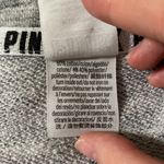 PINK - Victoria's Secret Pink Victoria’s Secret spell out logo quarter zip sweatshirt grey and black sz M Photo 10