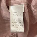 Frank & Eileen  Soft Pink Eileen Button Down V-Neck Shirt Medium Classic Italian Photo 5