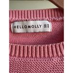 Hello Molly  Chunky Knit Cotton Sweater Pink Cropped Size M Photo 1