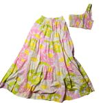 S/W/F Floral One Shoulder Crop Top Skirt Set Size: S Yellow Photo 1