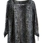 Roz & Ali Animal Print Women Blouse Size Large Lined Lightweight Business Casual Photo 0